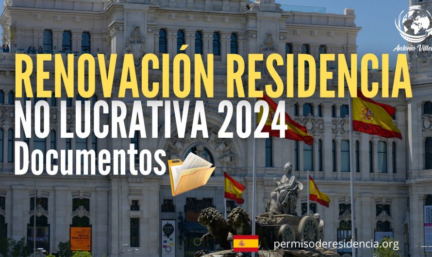 Renovación de la residencia no lucrativa 2024. Documentos